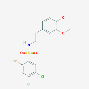 molecular formula C16H16BrCl2NO4S B2677986 2-bromo-4,5-dichloro-N-[2-(3,4-dimethoxyphenyl)ethyl]benzenesulfonamide CAS No. 2249324-35-2