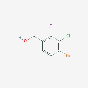 molecular formula C7H5BrClFO B2677987 4-Bromo-3-chloro-2-fluorobenzyl alcohol CAS No. 1702154-18-4