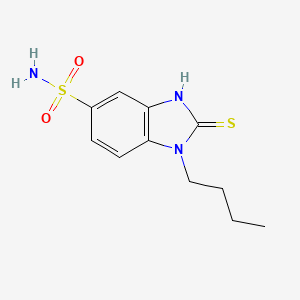 molecular formula C11H15N3O2S2 B2677991 1-丁基-2-硫代-1H-1,3-苯并二唑-5-磺酰胺 CAS No. 380347-73-9