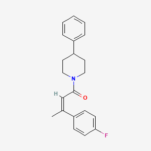 (Z)-3-(4-fluorophenyl)-1-(4-phenylpiperidino)-2-buten-1-one