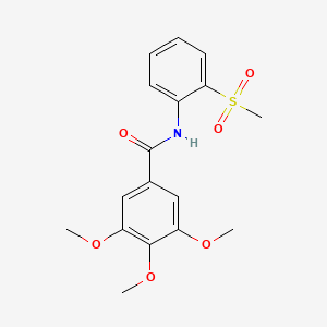 molecular formula C17H19NO6S B2678007 3,4,5-三甲氧基-N-(2-(甲磺基)苯基)苯甲酰胺 CAS No. 920229-61-4