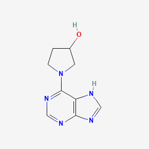molecular formula C9H11N5O B2678009 1-(9H-嘌呤-6-基)吡咯烷-3-醇 CAS No. 1206970-07-1