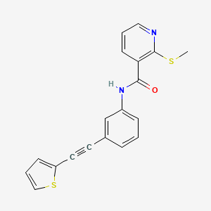 2-(methylsulfanyl)-N-{3-[2-(thiophen-2-yl)ethynyl]phenyl}pyridine-3-carboxamide