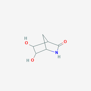 molecular formula C6H9NO3 B2678022 5,6-Dihydroxy-2-azabicyclo[2.2.1]heptan-3-one CAS No. 143396-01-4
