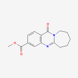 molecular formula C15H16N2O3 B2678025 methyl 12-oxo-7,8,9,10-tetrahydro-6H-azepino[2,1-b]quinazoline-3-carboxylate CAS No. 885458-92-4