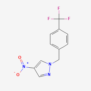 4-Nitro-1-{[4-(trifluoromethyl)phenyl]methyl}-1H-pyrazole