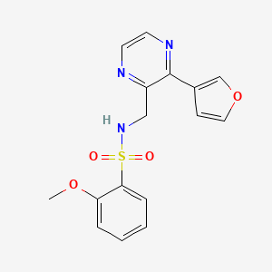 N-((3-(furan-3-yl)pyrazin-2-yl)methyl)-2-methoxybenzenesulfonamide
