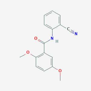 molecular formula C16H14N2O3 B2678033 N-(2-cyanophenyl)-2,5-dimethoxybenzamide CAS No. 955845-89-3