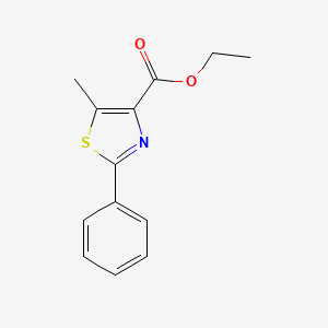 molecular formula C13H13NO2S B2678034 5-Methyl-2-phenyl-thiazole-4-carboxylic acid ethyl ester CAS No. 132089-40-8