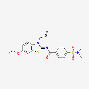 molecular formula C21H23N3O4S2 B2678035 (Z)-N-(3-allyl-6-ethoxybenzo[d]thiazol-2(3H)-ylidene)-4-(N,N-dimethylsulfamoyl)benzamide CAS No. 941916-91-2