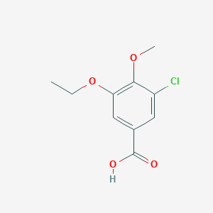 molecular formula C10H11ClO4 B2678040 3-Chloro-5-ethoxy-4-methoxybenzoic acid CAS No. 90919-60-1