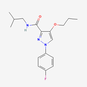 molecular formula C17H22FN3O2 B2678041 1-(4-氟苯基)-N-异丁基-4-丙氧基-1H-吡唑-3-甲酰胺 CAS No. 1172014-06-0