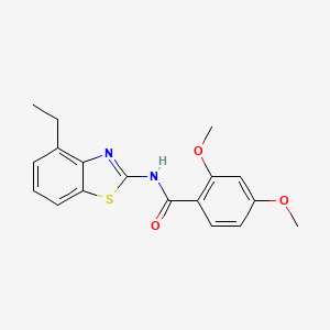 molecular formula C18H18N2O3S B2678042 N-(4-ethyl-1,3-benzothiazol-2-yl)-2,4-dimethoxybenzamide CAS No. 868677-81-0