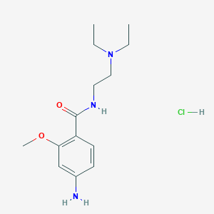 molecular formula C14H24ClN3O2 B2678046 4-amino-N-[2-(diethylamino)ethyl]-2-methoxybenzamide hydrochloride CAS No. 52423-58-2