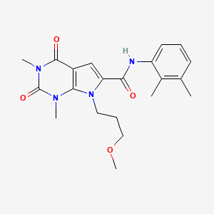 molecular formula C21H26N4O4 B2678051 N-(2,3-二甲基苯基)-7-(3-甲氧基丙基)-1,3-二甲基-2,4-二氧代-1H,2H,3H,4H,7H-吡咯[2,3-d]嘧啶-6-甲酰胺 CAS No. 1021059-41-5