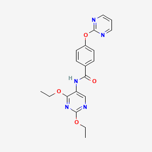 molecular formula C19H19N5O4 B2678055 N-(2,4-二乙氧基嘧啶-5-基)-4-(嘧啶-2-基氧基)苯甲酰胺 CAS No. 1797331-20-4