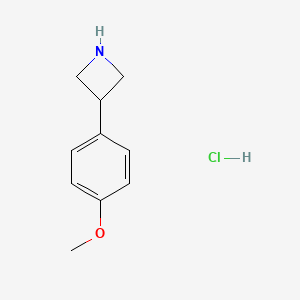 molecular formula C10H14ClNO B2678061 3-(4-甲氧基苯基)氮杂环丁烷 盐酸盐 CAS No. 7606-35-1