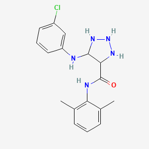 molecular formula C17H16ClN5O B2678064 5-(3-氯苯胺基)-N-(2,6-二甲基苯基)三唑烷-4-甲酰胺 CAS No. 1207056-58-3