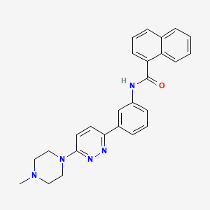 molecular formula C26H25N5O B2678073 N-(3-(6-(4-methylpiperazin-1-yl)pyridazin-3-yl)phenyl)-1-naphthamide CAS No. 899759-03-6