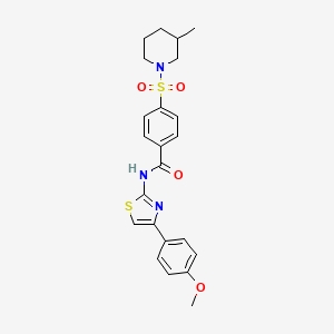 N-(4-(4-methoxyphenyl)thiazol-2-yl)-4-((3-methylpiperidin-1-yl)sulfonyl)benzamide