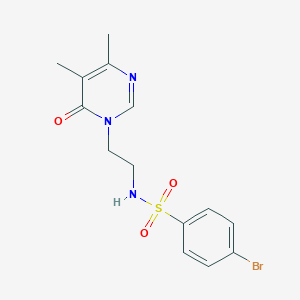 molecular formula C14H16BrN3O3S B2678081 4-溴-N-(2-(4,5-二甲基-6-氧代嘧啶-1(6H)-基)乙基)苯磺酰胺 CAS No. 1396856-80-6