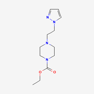 ethyl 4-(2-(1H-pyrazol-1-yl)ethyl)piperazine-1-carboxylate