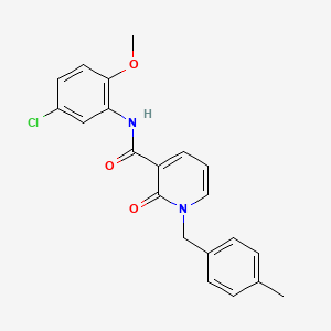 molecular formula C21H19ClN2O3 B2678094 N-(5-氯-2-甲氧基苯基)-1-(4-甲基苯基甲基)-2-氧代-1,2-二氢喹啉-3-甲酰胺 CAS No. 899754-19-9