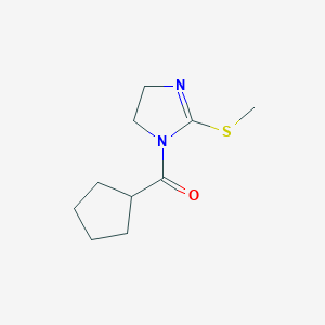 molecular formula C10H16N2OS B2678098 环戊基(2-(甲硫基)-4,5-二氢-1H-咪唑-1-基)甲酮 CAS No. 862826-57-1