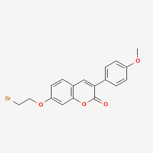 molecular formula C18H15BrO4 B2678101 7-(2-Bromoethoxy)-3-(4-methoxyphenyl)chromen-2-one CAS No. 904006-22-0