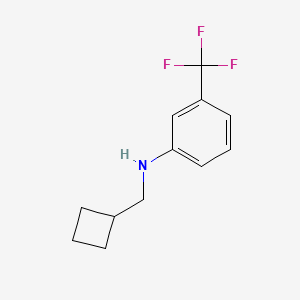 molecular formula C12H14F3N B2678104 N-(cyclobutylmethyl)-3-(trifluoromethyl)aniline CAS No. 887590-49-0