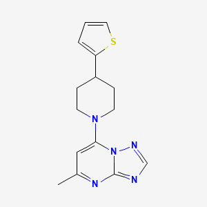 molecular formula C15H17N5S B2678105 5-Methyl-7-(4-thiophen-2-ylpiperidin-1-yl)-[1,2,4]triazolo[1,5-a]pyrimidine CAS No. 2380179-35-9