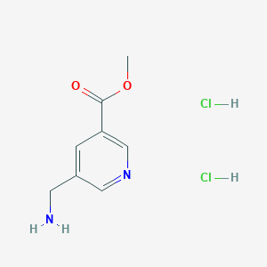molecular formula C8H12Cl2N2O2 B2678106 Methyl-5-aminomethylnicotinate dihydrochloride CAS No. 1006619-16-4