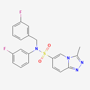 molecular formula C20H16F2N4O2S B2678110 N-(3-氟苯甲基)-N-(3-氟苯基)-3-甲基[1,2,4]三唑并[4,3-a]吡啶-6-磺酰胺 CAS No. 1251594-52-1