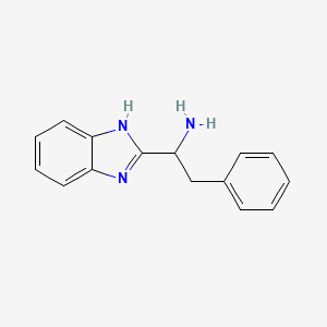 molecular formula C15H15N3 B2678111 1-(1H-benzimidazol-2-yl)-2-phenylethanamine CAS No. 60603-62-5