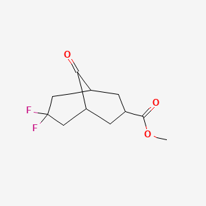 molecular formula C11H14F2O3 B2678115 Methyl 7,7-difluoro-9-oxobicyclo[3.3.1]nonane-3-carboxylate CAS No. 2567505-01-3