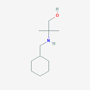 molecular formula C11H23NO B267812 2-[(Cyclohexylmethyl)amino]-2-methylpropan-1-ol 