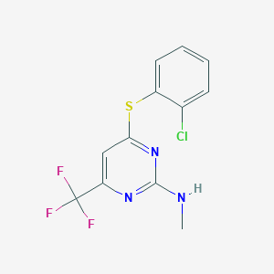N-[4-[(2-chlorophenyl)sulfanyl]-6-(trifluoromethyl)-2-pyrimidinyl]-N-methylamine