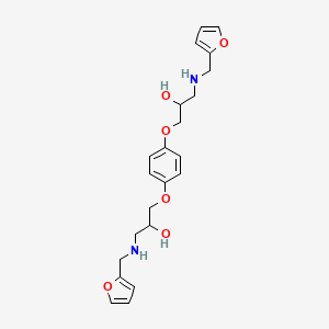molecular formula C22H28N2O6 B2678129 1-{[(呋喃-2-基)甲基]氨基}-3-[4-(3-{[(呋喃-2-基)甲基]氨基}-2-羟基丙氧基)苯氧基]丙醇 CAS No. 332150-45-5