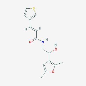 molecular formula C15H17NO3S B2678137 (E)-N-(2-(2,5-二甲基呋喃-3-基)-2-羟基乙基)-3-(噻吩-3-基)丙烯酰胺 CAS No. 2321346-01-2