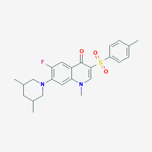 7-(3,5-dimethylpiperidin-1-yl)-6-fluoro-1-methyl-3-tosylquinolin-4(1H)-one