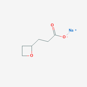 molecular formula C6H9NaO3 B2678144 Sodium 3-(oxetan-2-yl)propanoate CAS No. 1955560-80-1