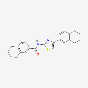 molecular formula C24H24N2OS B2678147 N-[4-(5,6,7,8-四氢萘-2-基)-1,3-噻唑-2-基]-5,6,7,8-四氢萘-2-甲酰胺 CAS No. 681174-72-1