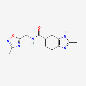 2-methyl-N-((3-methyl-1,2,4-oxadiazol-5-yl)methyl)-4,5,6,7-tetrahydro-1H-benzo[d]imidazole-5-carboxamide