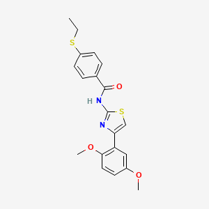 N-(4-(2,5-dimethoxyphenyl)thiazol-2-yl)-4-(ethylthio)benzamide