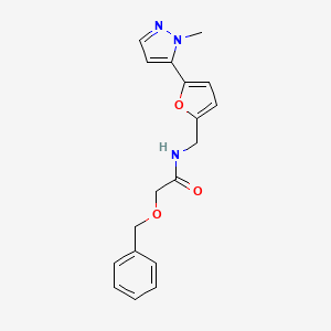 N-[[5-(2-Methylpyrazol-3-yl)furan-2-yl]methyl]-2-phenylmethoxyacetamide