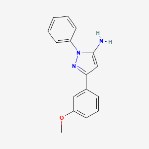 molecular formula C16H15N3O B2678170 3-(3-methoxyphenyl)-1-phenyl-1H-pyrazol-5-amine CAS No. 890764-06-4