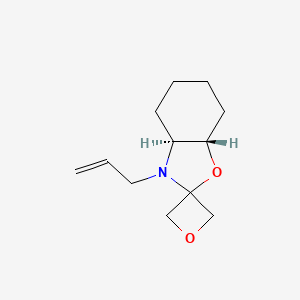 molecular formula C12H19NO2 B2678189 (3aS,7aS)-3-烯丙基六氢-3H-螺[苯并[d]噁唑-2,3'-氧杂环戊烷] CAS No. 1556097-44-9