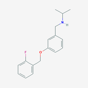 molecular formula C17H20FNO B267819 N-{3-[(2-fluorobenzyl)oxy]benzyl}propan-2-amine 
