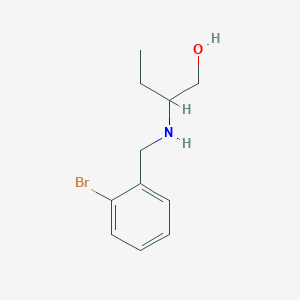 molecular formula C11H16BrNO B2678191 2-{[(2-Bromophenyl)methyl]amino}butan-1-ol CAS No. 1038236-95-1