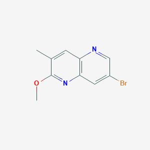 molecular formula C10H9BrN2O B2678193 7-Bromo-2-methoxy-3-methyl-1,5-naphthyridine CAS No. 2256060-18-9